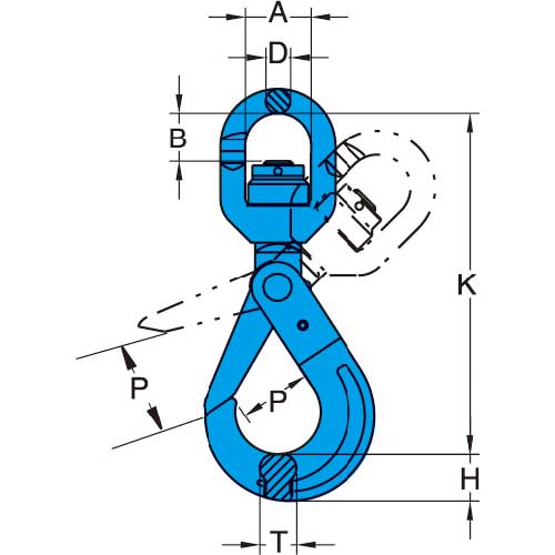 YOKE G-100 ロッキングフック(スイベルタイプ) 2.0T X-027N-07の通販