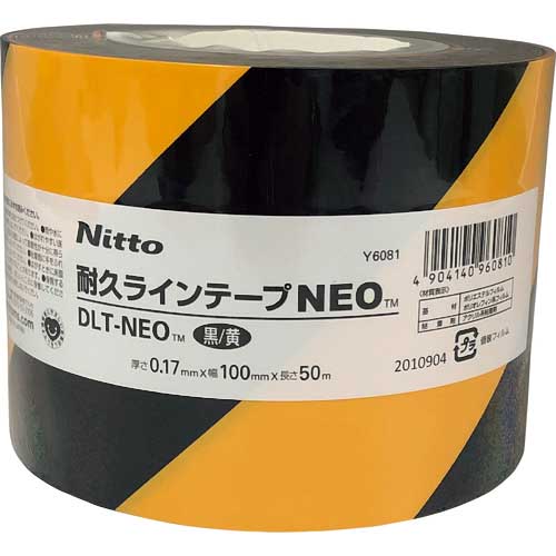 ニトムズ 耐久ラインテープDLTーNEO100x50黒/黄 Y6081