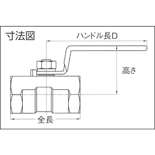 ハマイ ステンレス製ねじ込みボールバルブ(レバー) BST-01-15RCの通販