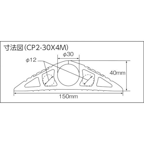 大研 ケーブルプロテクタ2 30x8M ブラック CP2-30X8MBKの通販｜現場市場