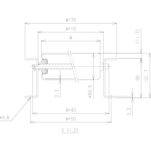 マキテック スチール製ローラーコンベヤR6023型1000LX150WX150P R6023X1000L150W150P