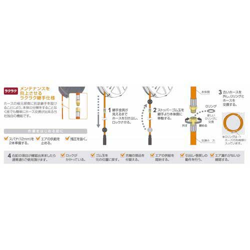 ＴＲＩＥＮＳ 交換用ウレタンホース 内径６．５ｍｍ×１４．５ｍ（継手