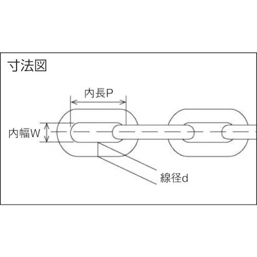 TRUSCO JIS F2106第一種規格相当 ロングリンクチェーン スチール