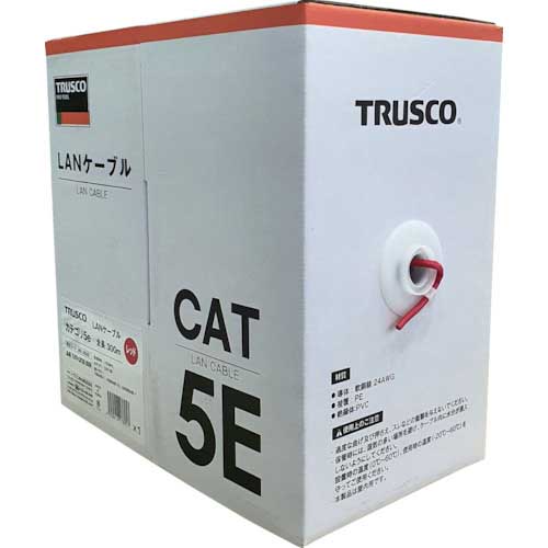 TRUSCO LANケーブル カテゴリ5e 300m 黒 TUTP-CAT5E-300BKの通販｜現場市場