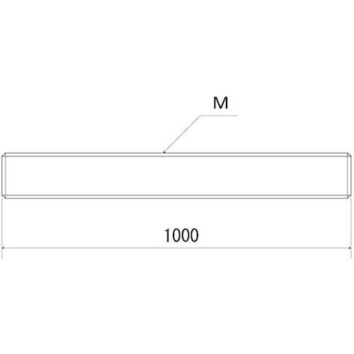 SUNCO ユニクロ 寸切ボルト M56X1000 (1本入) C1-00-1000-0560-0000-01