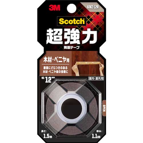 3M スコッチ 超強力両面テープ 木材・ベニヤ用 KMZ-12R