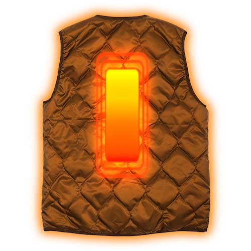 【廃番】カジメイク カーボンナノチューブヒーターベスト ダークグレー M 8282-75-M