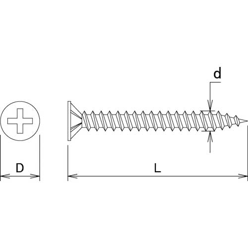 DAIDOHANT VP ステンレス軽天ビス フレキ頭 3.5×25 (67本入) 10174332