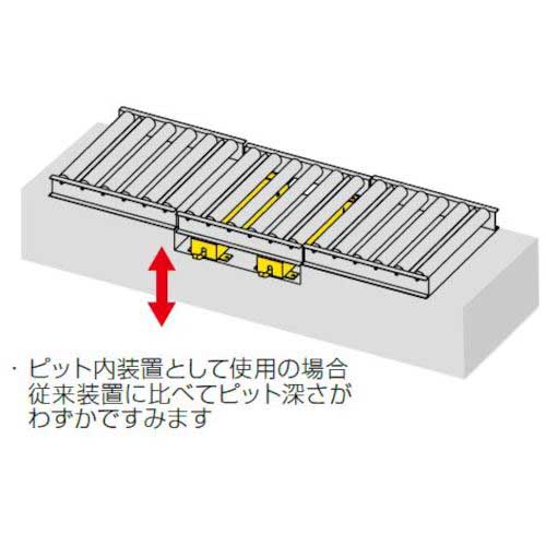 【廃番】東邦大信 TOHO エア式昇降リフト パワーテーブル 平行リンク機構内蔵タイプ 幅広型 昇降幅45mm 重荷重 HB-800X