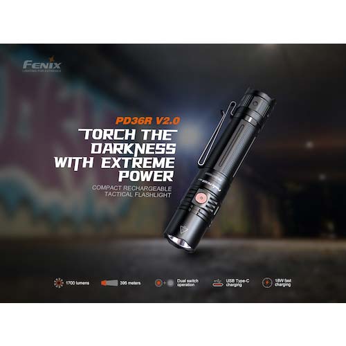 FENIX 充電式LEDライト PD36R V2.0 PD36RV20の通販｜現場市場