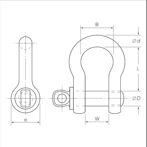 DAIDOHANT タイガーシャックル 12.0トン用 (d)32mmx(D)35mm 10103263