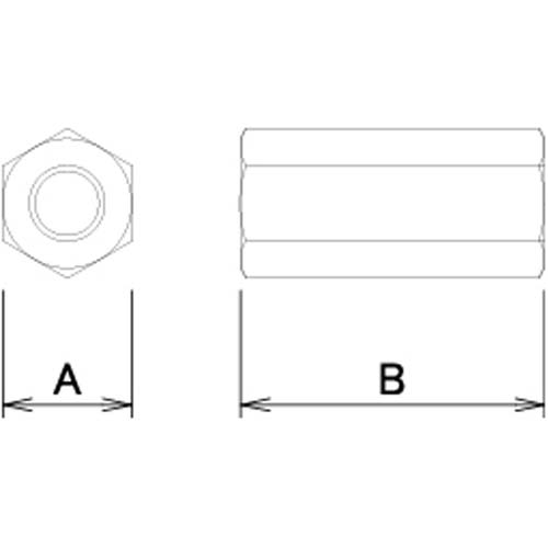 DAIDOHANT カラー長ナット 白 W3/8×30 (150個入) 10195670