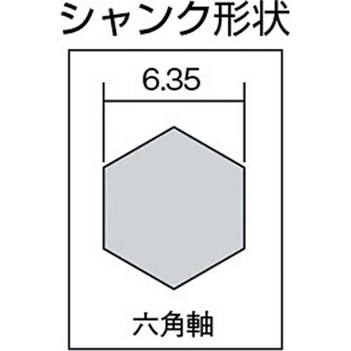 TRUSCO 六角軸ステップドリル 3枚刃チタンコーティング 5～22mm 3S-NMS