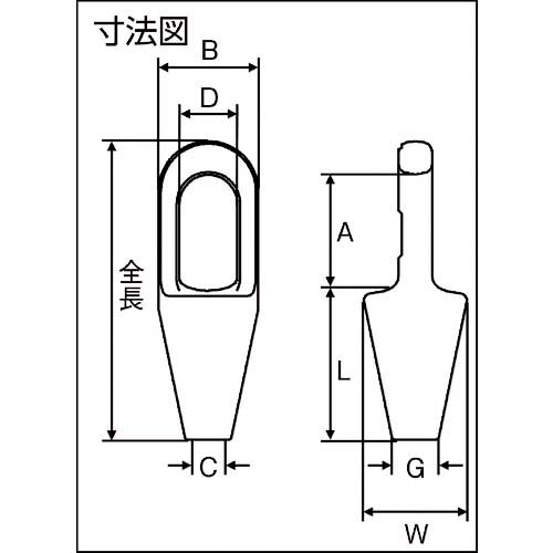 廃番】クロスビー ワイヤロック用クローズソケット 適合ワイヤ径18mm