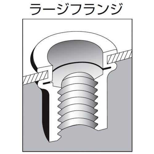 エビ ブラインドナット“エビナット”(平頭・スティール製) 板厚3.5 M4×0.7(1000個入) NSD435M