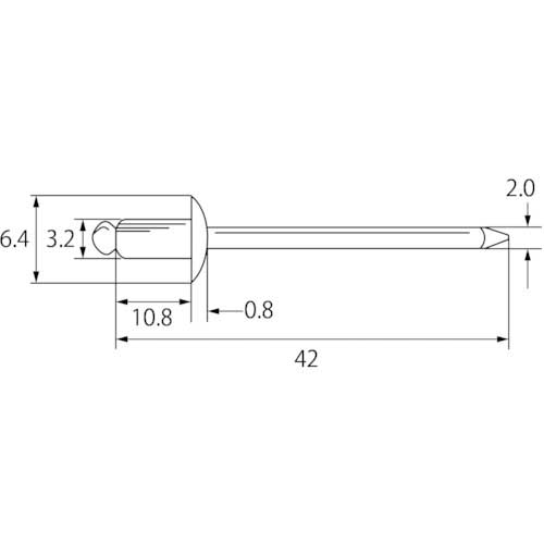 エビ ブラインドリベット（ステンレス／ステンレス製） ４－５