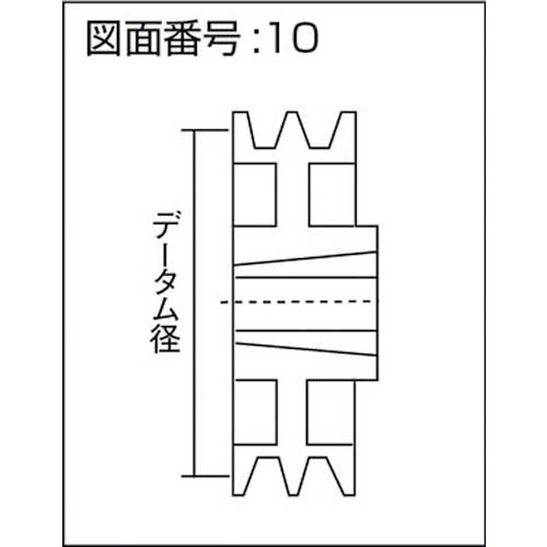 EVN ブッシングプーリー SPA 315mm 溝数2 (1個) 品番：SPA315-2-