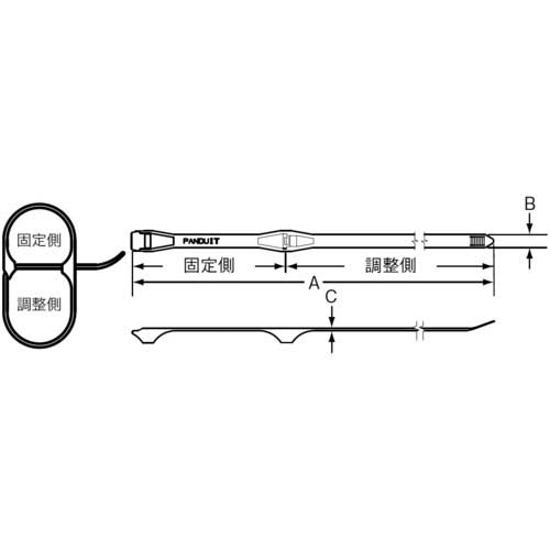 パンドウイット ダブルホースクランプタイ (500本入) DHC1.12X1.75-D0