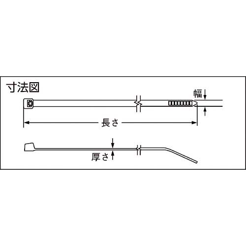 パンドウイット ナイロン結束バンド 難燃性白 (1000本入) PLT2M-M69