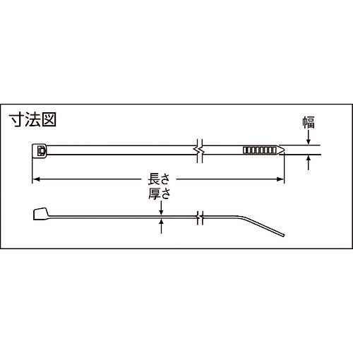 パンドウイット ナイロン結束バンド 耐熱耐候性黒 (1000本入) PLT2S