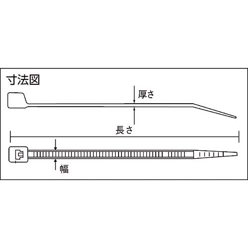 TRUSCO ケーブルタイ幅9.0mm×1500mm最大結束φ462標準型 TRCV-1500-50の