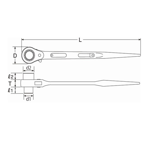 TOP 両口ラチェットレンチ 17X22mm RM-17X22の通販｜現場市場