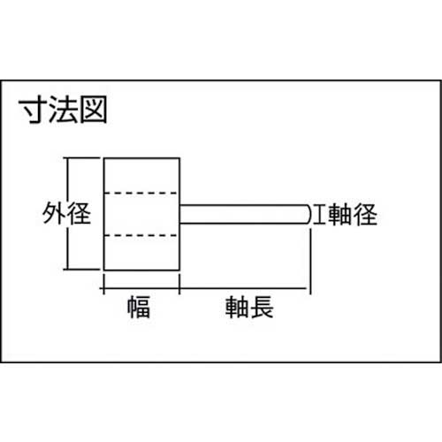 TRUSCO ダイヤ軸付フラップホイール オールダイヤ Φ30X軸径6 100＃ P