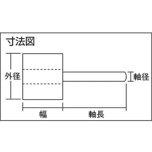 AC ポリライトホイル 軸径6mm ＃1000 外径100×幅25×軸長40 5ロット