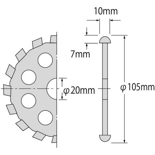 エビ ダイヤモンドカッター Uカッターライト (乾式) 105mm UK105の通販