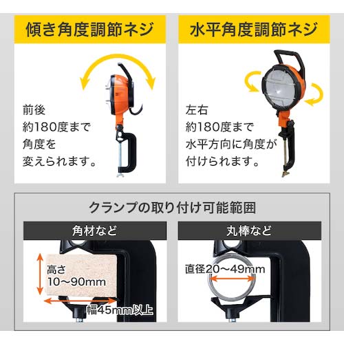 アイリスオーヤマ 568656 PROLEDS LEDクランプライト2000lm LWT-2000C