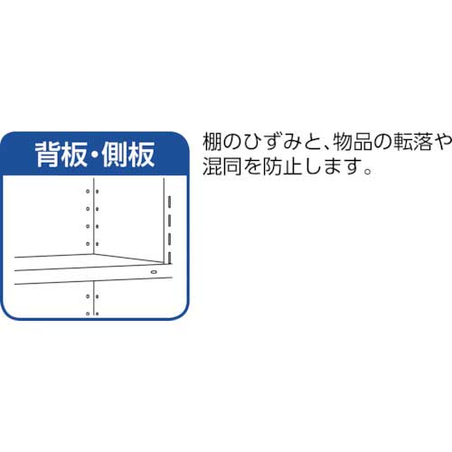 TRUSCO スチール製軽量ボルト式棚 縦仕切前当付 W875×D450×H2100 3列5