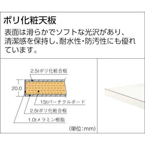 TRUSCO ゴムマット張りHAE型立作業台 1200X600 ( HAE-1260G5