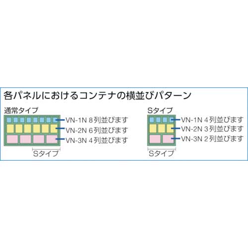 TRUSCO パネルコンテナラック 移動式保管庫付 コンテナ中X36 HT-0936N