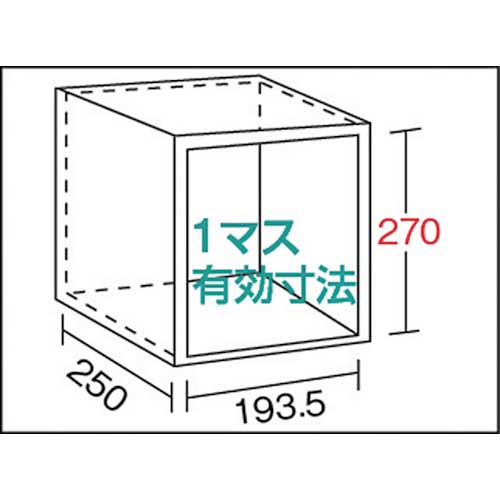 TRUSCO KB型区分棚コボレ止め付 889X264XH927 4列3段 KB-4033の通販