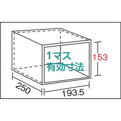 TRUSCO スチール製区分棚 KB型 コボレ止め付 W875×D250×H1800 4列10段