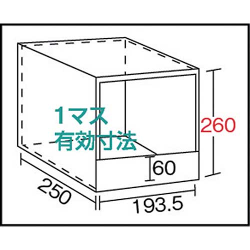 TRUSCO KC-M型区分棚前当り付 875X250XH1800 4列6段 KC-4060Mの通販