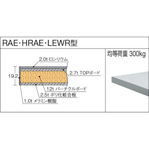 TRUSCO RAE型作業台 900X450XH740 ホワイト色 RAE-0945 Wの通販｜現場市場