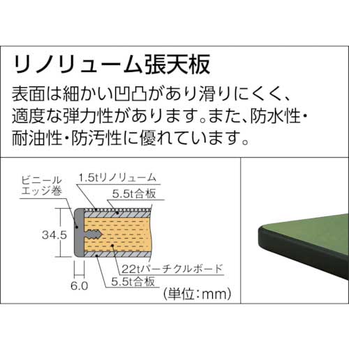 □TRUSCO RDW型作業台 1200X750XH740 全面下棚付 RDW1200LT(4545923