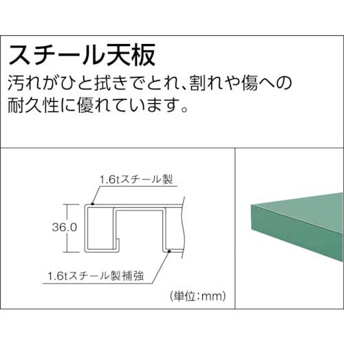 TRUSCO STW型作業台 1800X900XH740 前パネル付 STW-1809P1の通販｜現場市場