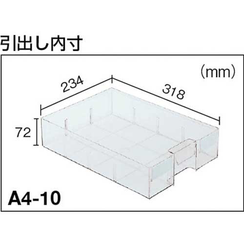 TRUSCO ウォールユニットコンビWUN型 パーツケース 792X360XH314 引出