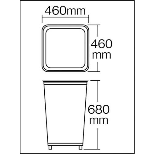 コンドル 屋外用屑入れ パークくずいれ80マルエス角型 YD-68L-IJの通販