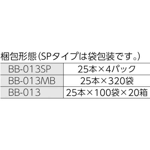 HUBY 3インチ 工業用綿棒(先端コーン型/ハードシャープポイントスリム