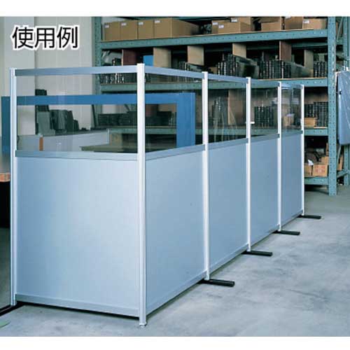 生興 工場用アルミ衝立増結(上部樹脂ガラス(PVC)) SF-30A46Cの通販