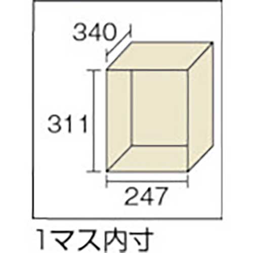 TRUSCO 多人数用ロッカー15人用 900X380XH1790 シリンダ錠式 SVG15Aの