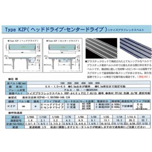 ケイズベルテック コンベヤKZP 300X3M ヘッドドライブ KZP-W300-3M-HD