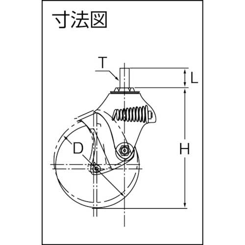 ハンマー クッションねじ式自在ウレタン車100mmM12XP1.75線径3.2