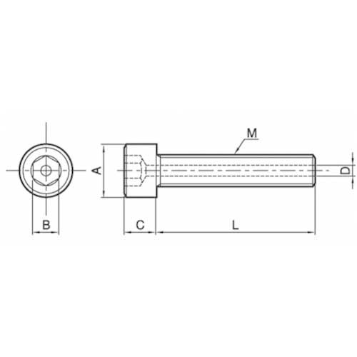 SUNCO SUSエアー抜きCAP (全ネジ) 6×45×45 (100本入) A0-02-J000-0060