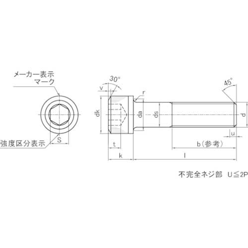 TRUSCO 六角穴付ボルト ステンレス 全ネジ M1.4X3 1100本入 ヘキサゴン