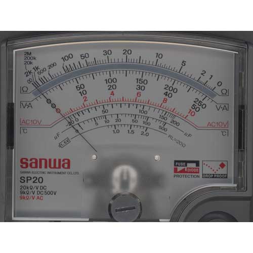 SANWA アナログマルチテスタ ハードケース付き SP20/Cの通販｜現場市場