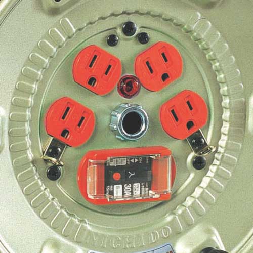 日動 電工ドラム 標準型100Vドラム 20m アース付 過負荷漏電遮断器付